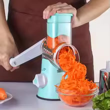1pc Versatile Vegetable and Fruit Grater Slicer with Rotary Drum Design Heavy-Duty Vegetable & Fruit Drum Grater – Fast, Even, and Easy Slicing