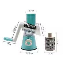 1pc Versatile Vegetable and Fruit Grater Slicer with Rotary Drum Design Heavy-Duty Vegetable & Fruit Drum Grater – Fast, Even, and Easy Slicing
