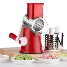 1pc Versatile Vegetable and Fruit Grater Slicer with Rotary Drum Design Heavy-Duty Vegetable & Fruit Drum Grater – Fast, Even, and Easy Slicing