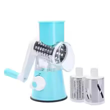 1pc Versatile Vegetable and Fruit Grater Slicer with Rotary Drum Design Heavy-Duty Vegetable & Fruit Drum Grater – Fast, Even, and Easy Slicing