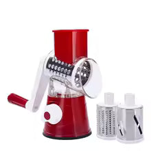 1pc Versatile Vegetable and Fruit Grater Slicer with Rotary Drum Design Heavy-Duty Vegetable & Fruit Drum Grater – Fast, Even, and Easy Slicing